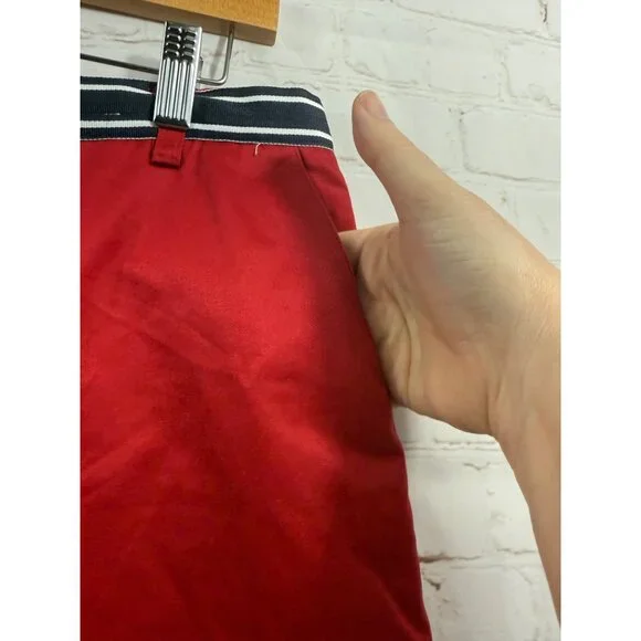 Liz Claiborne Shorts Womens Size 14 Red Nautical High Waisted Preppy Casual - Picture 3 of 8